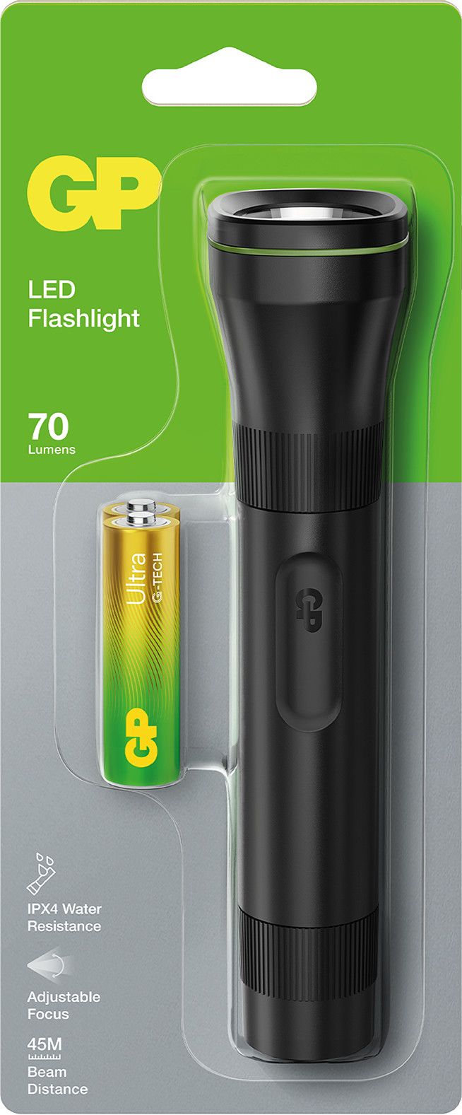 GP Batterier GP Everyday LED Flashlight 70lm C107 Black GP Batterier GP Batterier GP Everyday LED Flashlight 70lm C107 Black GP Batterier