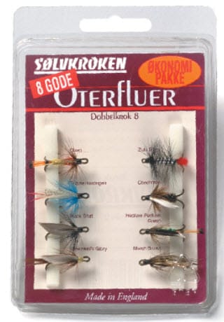 Sølvkroken Oterfluesett krok str 8 Sølvkroken