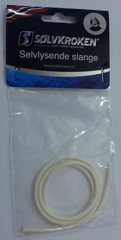 Sølvkroken Sølvkroken Selvlysende Gummislange Hvit Sølvkroken