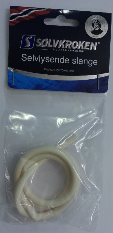 Sølvkroken SELVLYSENDE SLANGE 8MM-3MM HULL Hvit Sølvkroken