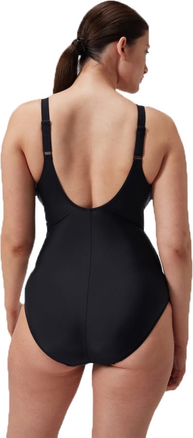 Speedo Women's Shaping Cross Knot 1 Piece Black Speedo