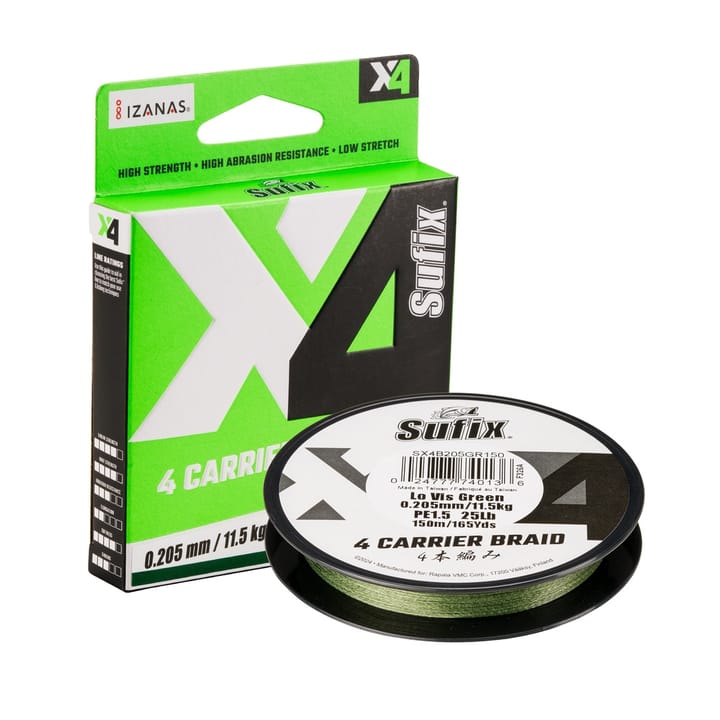 Sufix X4 Braid Lo Vis Green Sufix