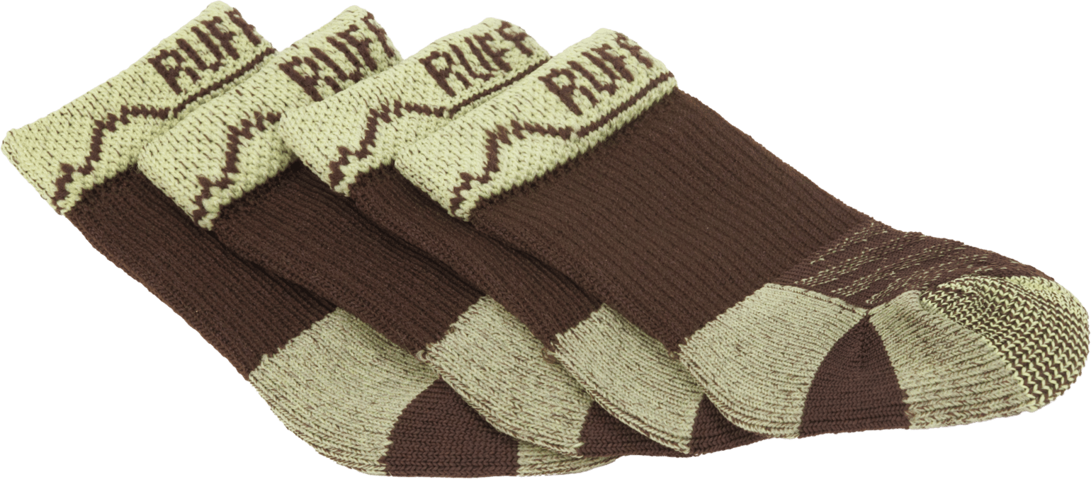 Ruffwear Bark'N Boot Dog Socks 4-pack Earth Brown