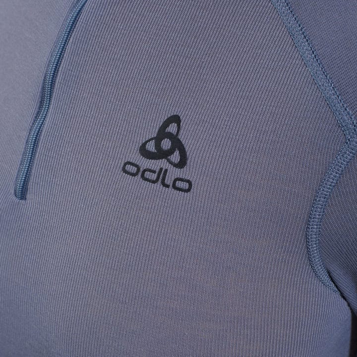 Odlo Women's Active Warm Eco Half-Zip Turtleneck Base Layer Top Folkstone Gray Odlo