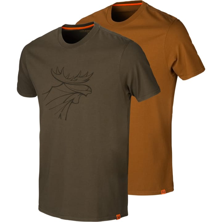 Härkila Graphic T-Shirt 2-Pack Willow Green/Rustique Clay Härkila Härkila Graphic T-Shirt 2-Pack Willow Green/Rustique Clay Härkila