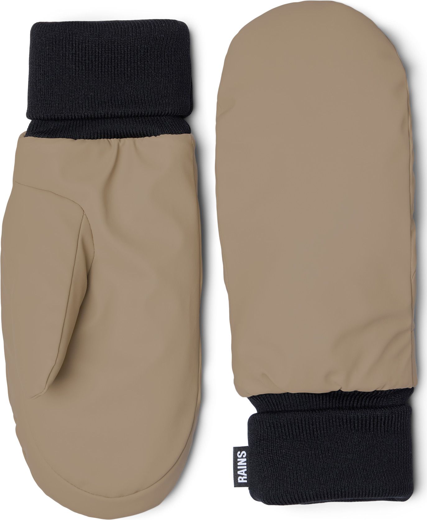 Rains Puffer Mittens Beige