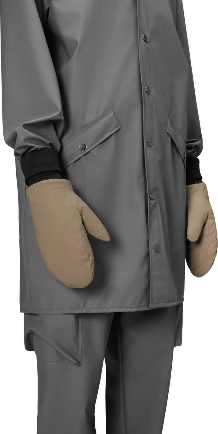 Rains Puffer Mittens Beige Rains