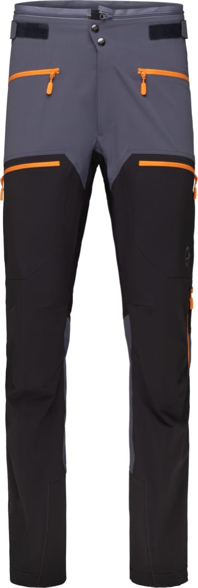 Norrøna Trollveggen Flex1 Pants M's Cool Black/Orange Popsicle