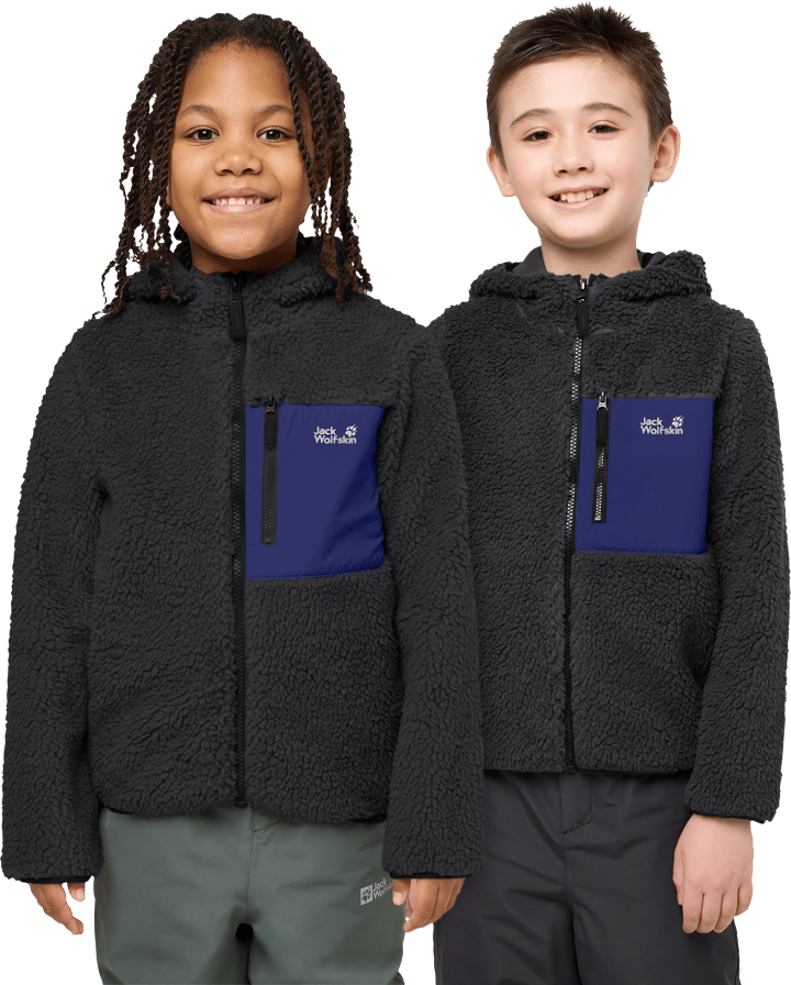 Jack Wolfskin Kids' Ice Curl Hood Jacket Phantom / Glow Ink Jack Wolfskin