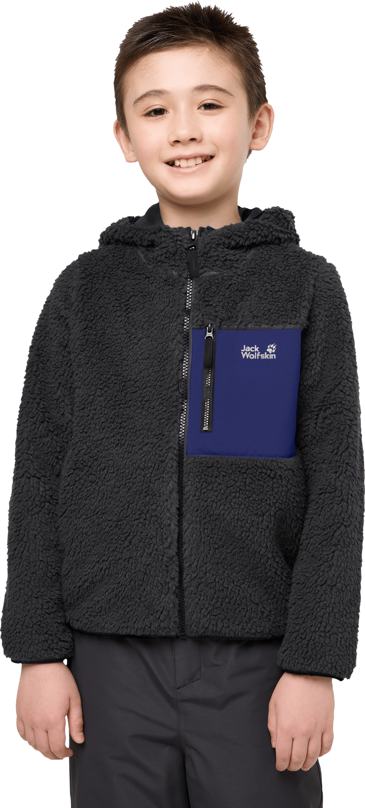 Jack Wolfskin Kids' Ice Curl Hood Jacket Phantom / Glow Ink Jack Wolfskin