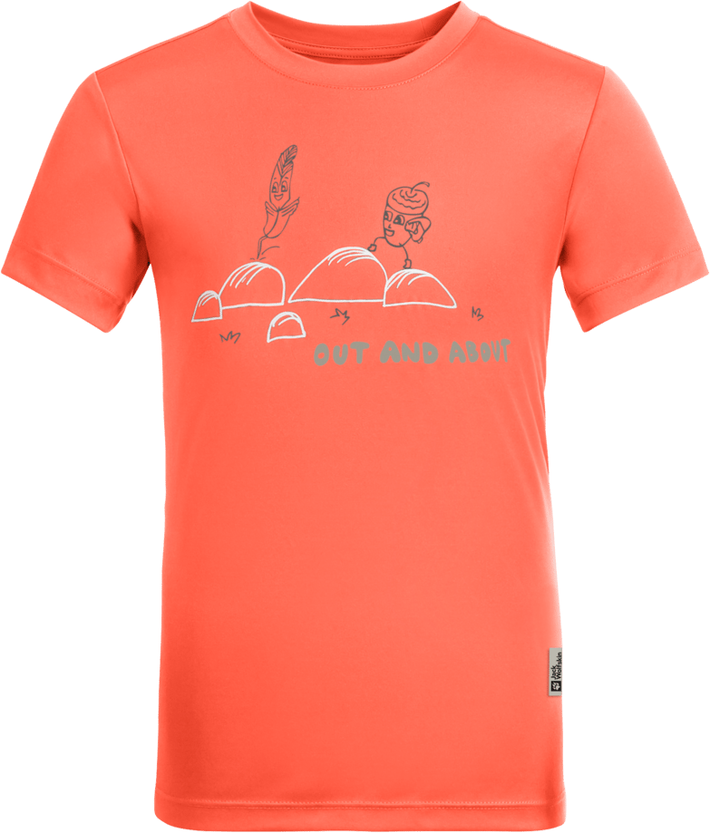 Jack Wolfskin Kids' Out And About Tee Digital Orange