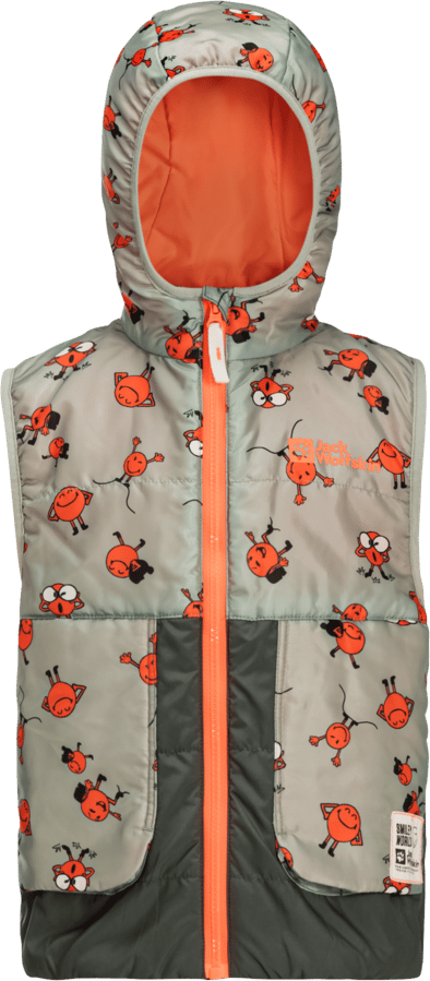 Jack Wolfskin Kids' Smileyworld All Over Print Vest Icon Mint Leaf Jack Wolfskin