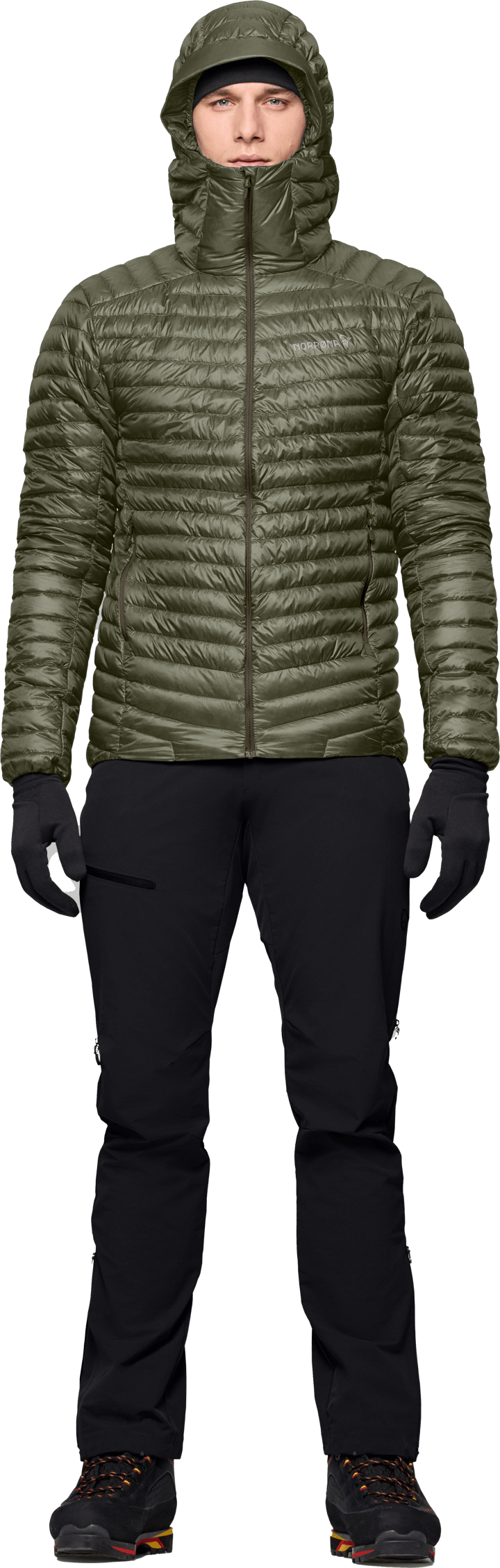 Norrøna Men's Trollveggen Superlight Down Hood Deep Lichen Green Norrøna