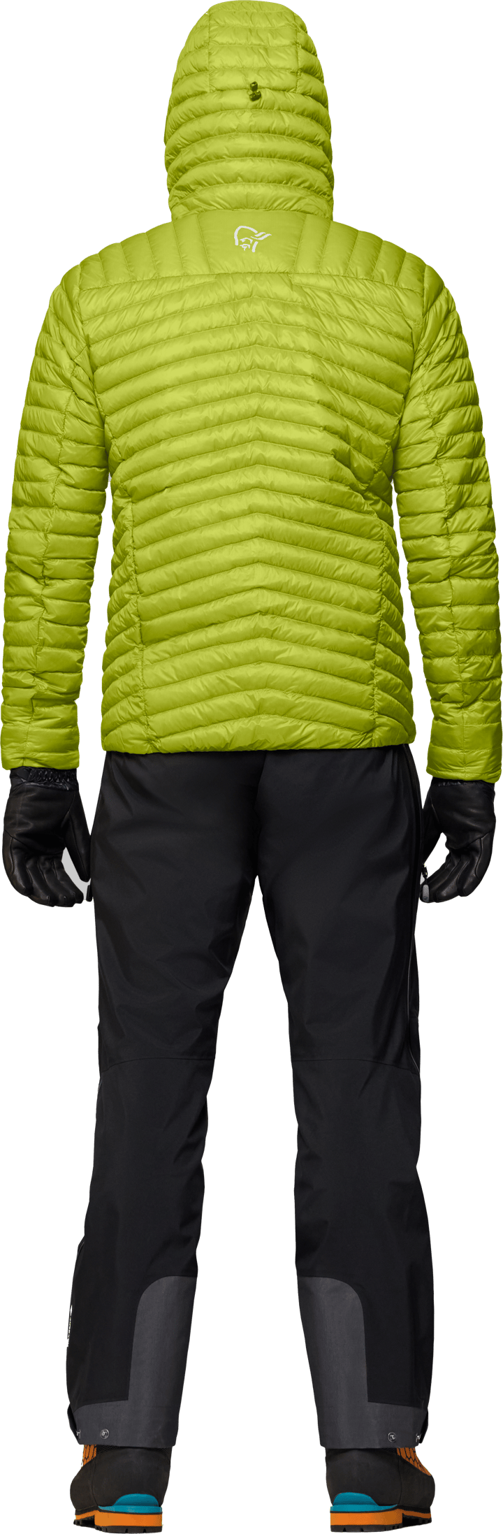 Norrøna Men's Trollveggen Superlight Down Hood Dark Citron Norrøna