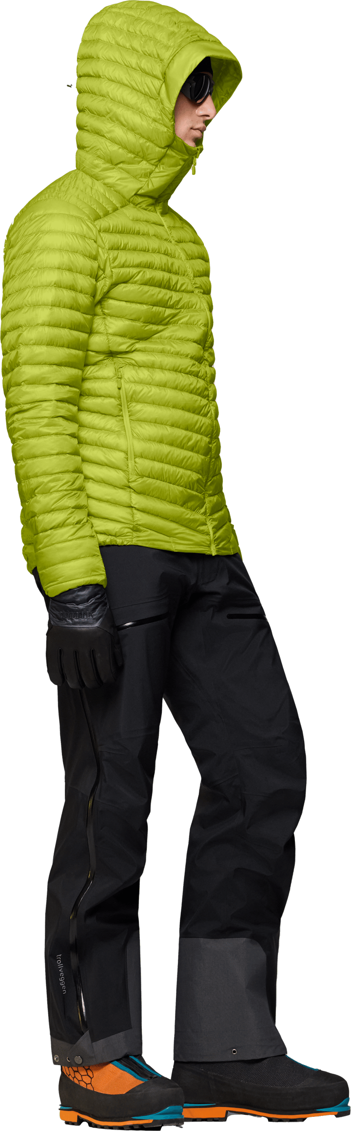 Norrøna Men's Trollveggen Superlight Down Hood Dark Citron Norrøna