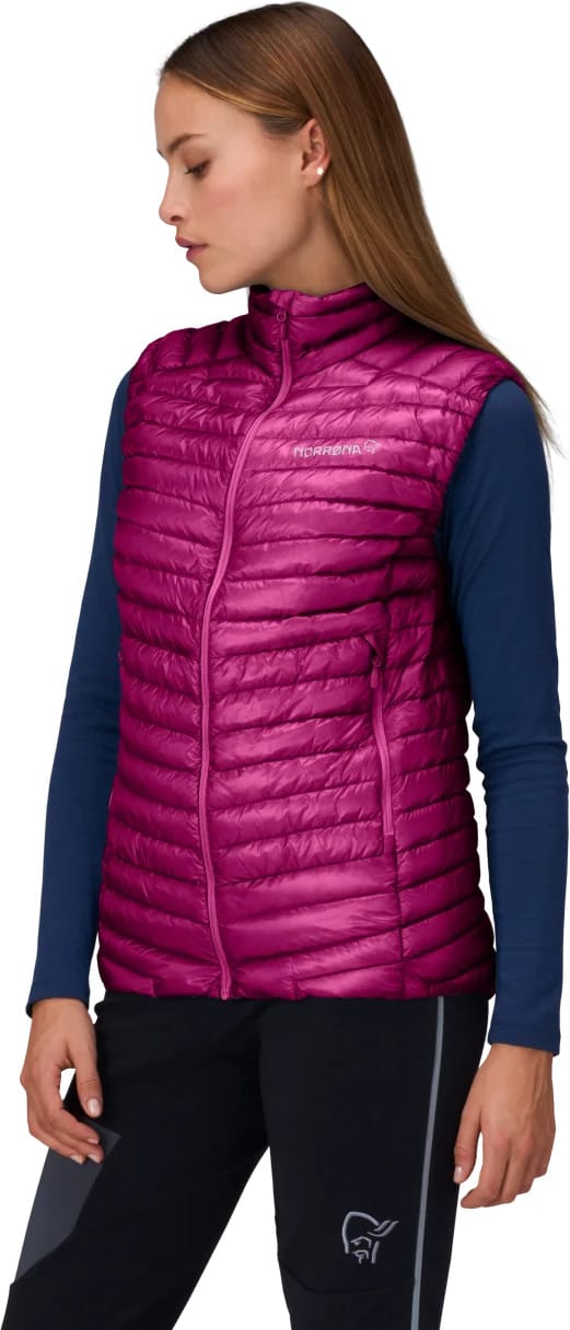 Norrøna Women's Trollveggen Superlight Down Vest Festival Fuchsia Norrøna