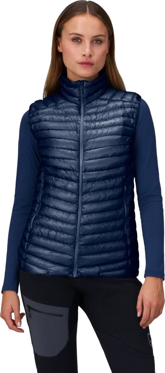 Norrøna Women's Trollveggen Superlight Down Vest Indigo Night Blue Norrøna
