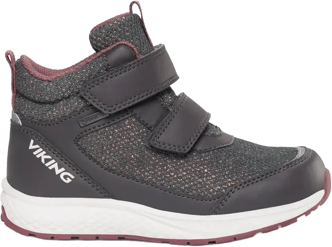 Viking Footwear Kid´s Bouncy Glitter Mid GORE-TEX Charcoal Viking Footwear