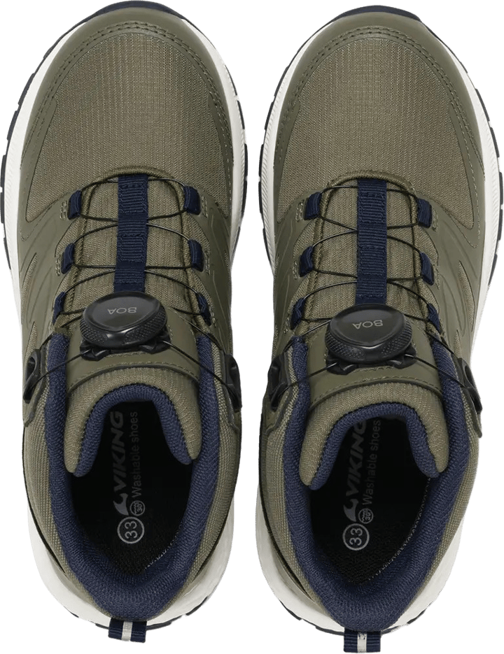 Viking Footwear Junior Equip Mid Waterproof Boa Olive Viking Footwear
