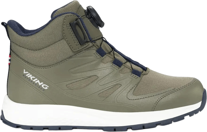 Viking Footwear Junior Equip Mid Waterproof Boa Olive Viking Footwear