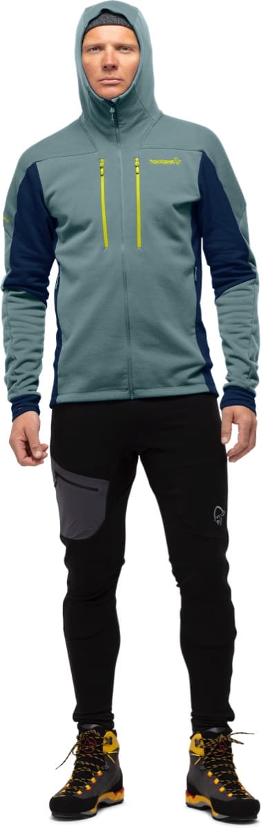 Norrøna Trollveggen Powerstretch Pro Zip Hood M's North Atlantic/Indigo Night Norrøna
