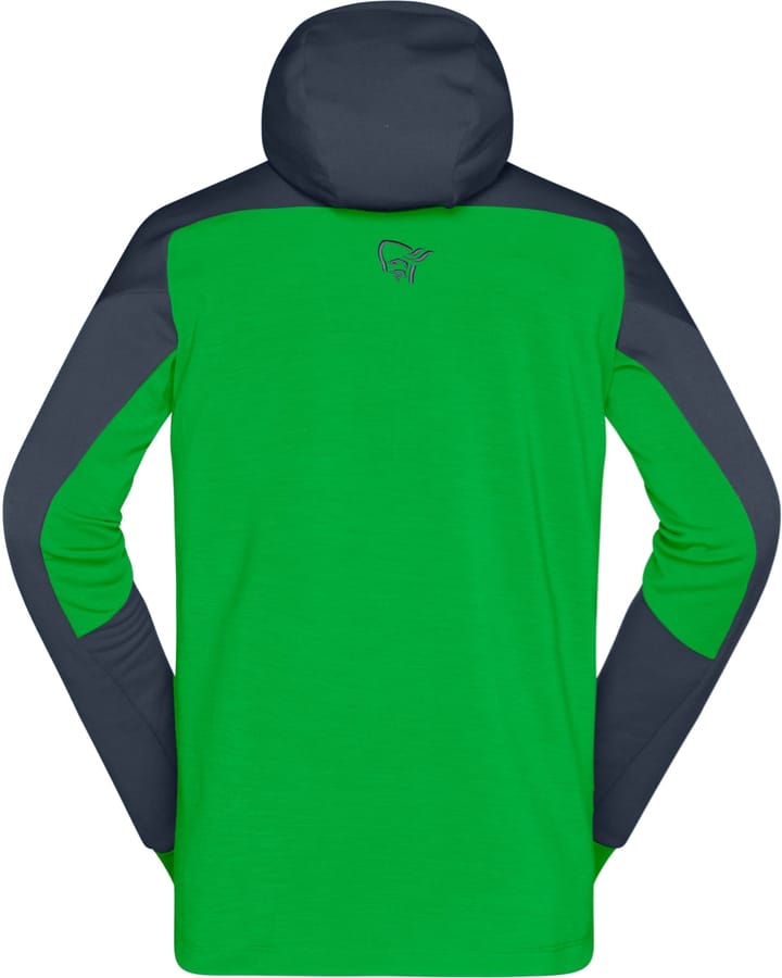 Norrøna Trollveggen Powerstretch Pro Zip Hood M'S Cool Black/Classic Green Norrøna