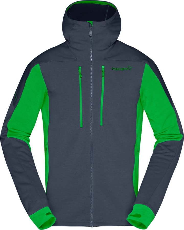 Norrøna Trollveggen Powerstretch Pro Zip Hood M's Cool Black/Classic Green Norrøna