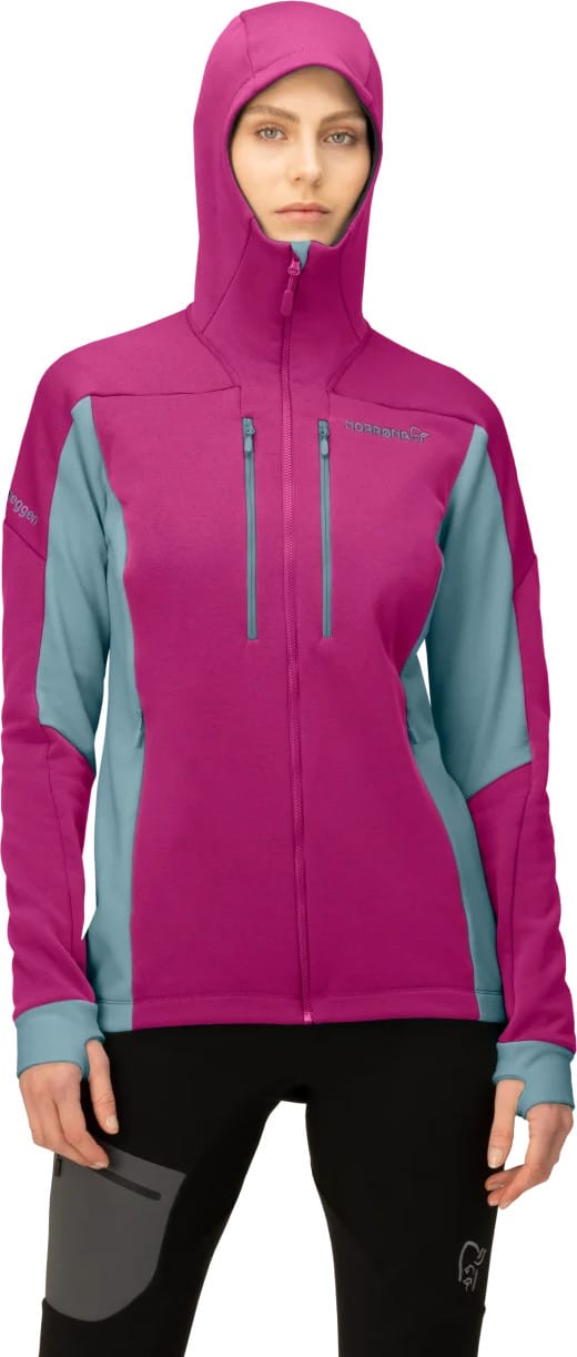 Norrøna Women's Trollveggen Powerstretch Pro Zip Hood Festival Fuchsia Norrøna Norrøna Women's Trollveggen Powerstretch Pro Zip Hood Festival Fuchsia Norrøna