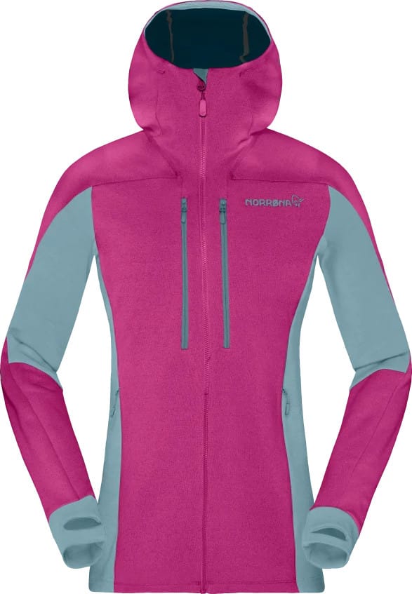 Norrøna Women's Trollveggen Powerstretch Pro Zip Hood Festival Fuchsia Norrøna