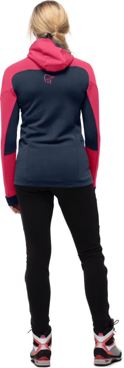 Norrøna Women's Trollveggen Powerstretch Pro Zip Hood Honey Suckle/Indigo Night Norrøna Norrøna Women's Trollveggen Powerstretch Pro Zip Hood Honey Suckle/Indigo Night Norrøna
