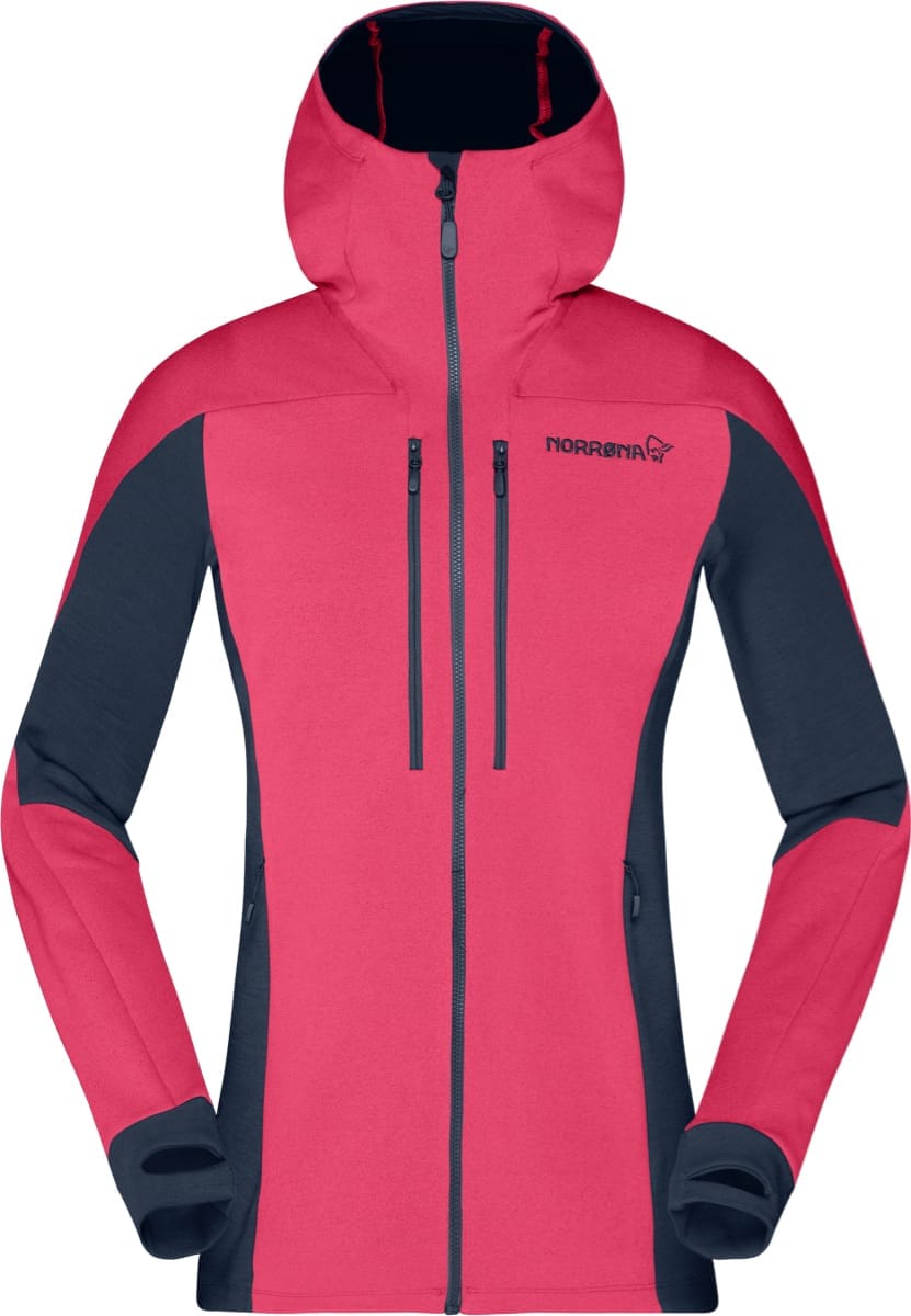 Norrøna Trollveggen Powerstretch Pro Zip Hood W's Honeysuckle/Indigo Night
