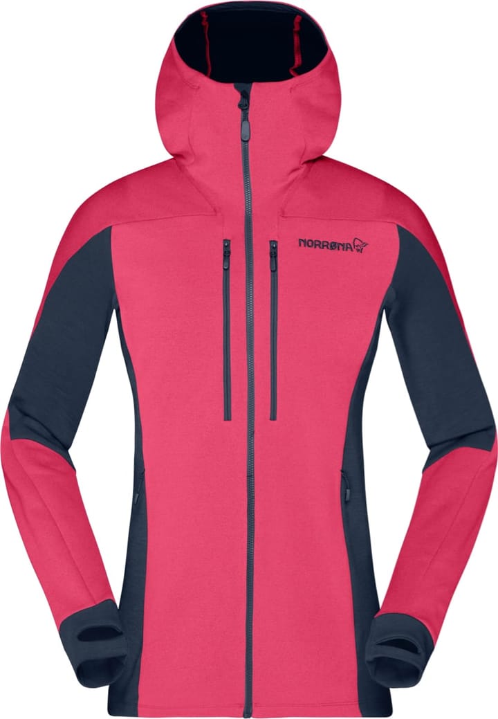 Norrøna Women's Trollveggen Powerstretch Pro Zip Hood Honey Suckle/Indigo Night Norrøna Norrøna Women's Trollveggen Powerstretch Pro Zip Hood Honey Suckle/Indigo Night Norrøna