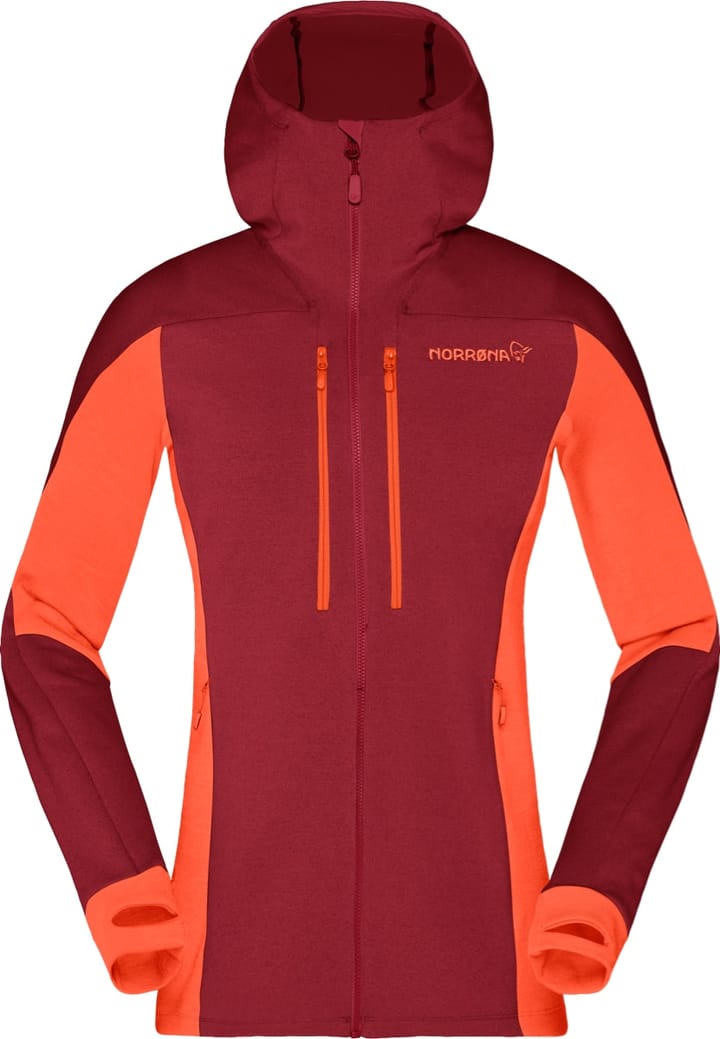 Norrøna Trollveggen Powerstretch Pro Zip Hood W'S Rhubarb Norrøna Norrøna Trollveggen Powerstretch Pro Zip Hood W'S Rhubarb Norrøna