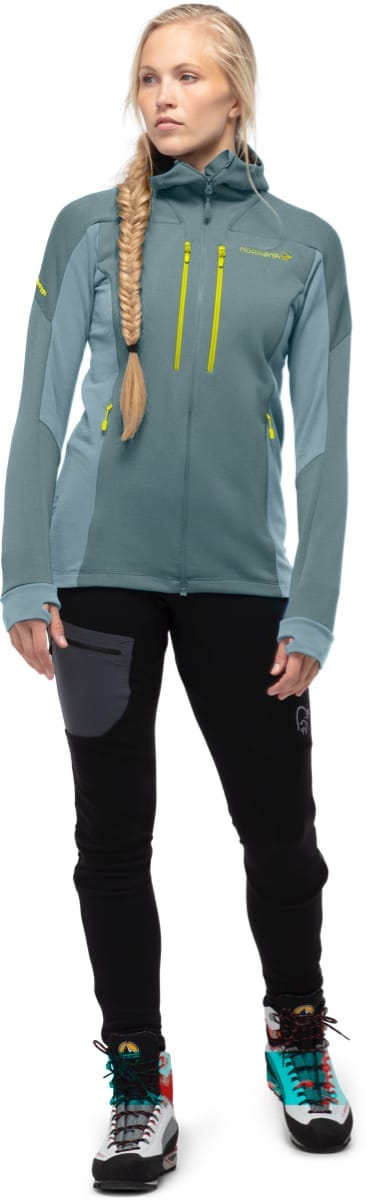 Norrøna Trollveggen Powerstretch Pro Zip Hood W's North Atlantic Norrøna