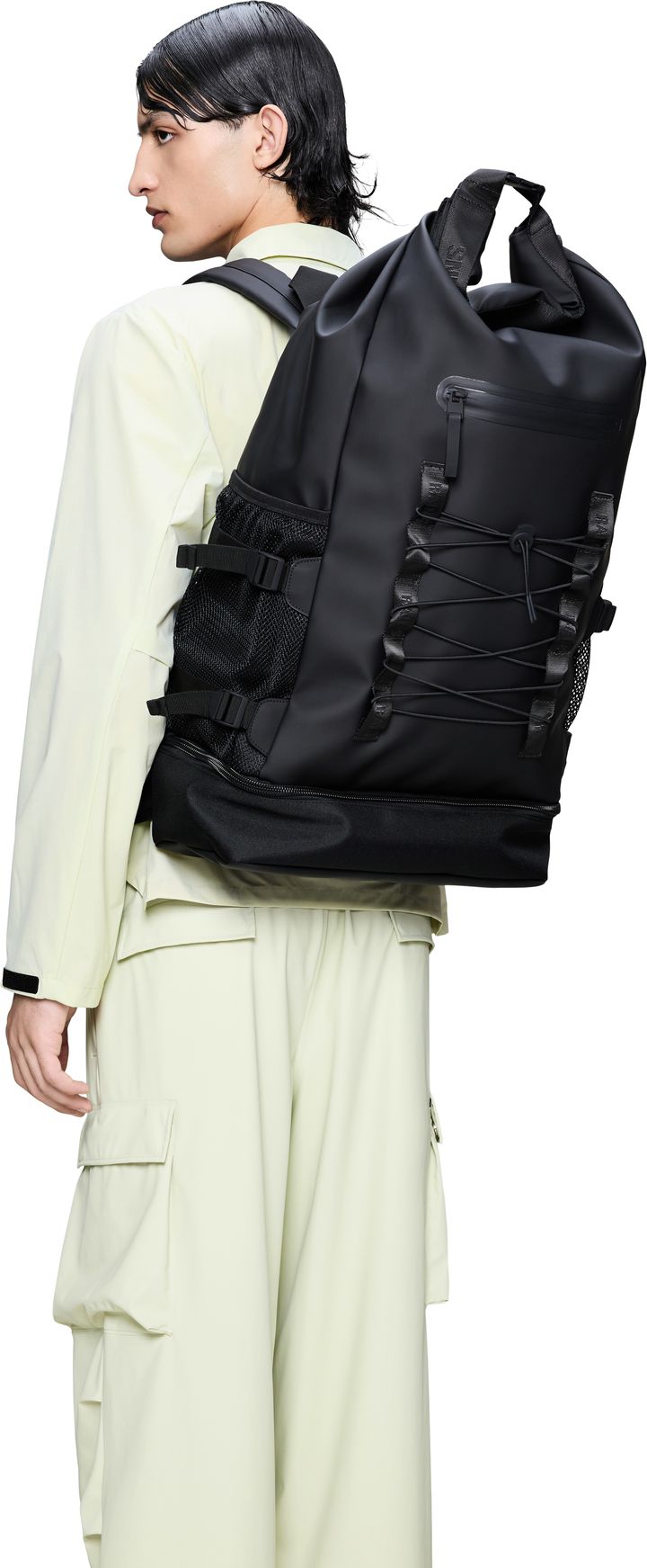 Rains Trail Mountaineer Rolltop Large W3 Black Rains