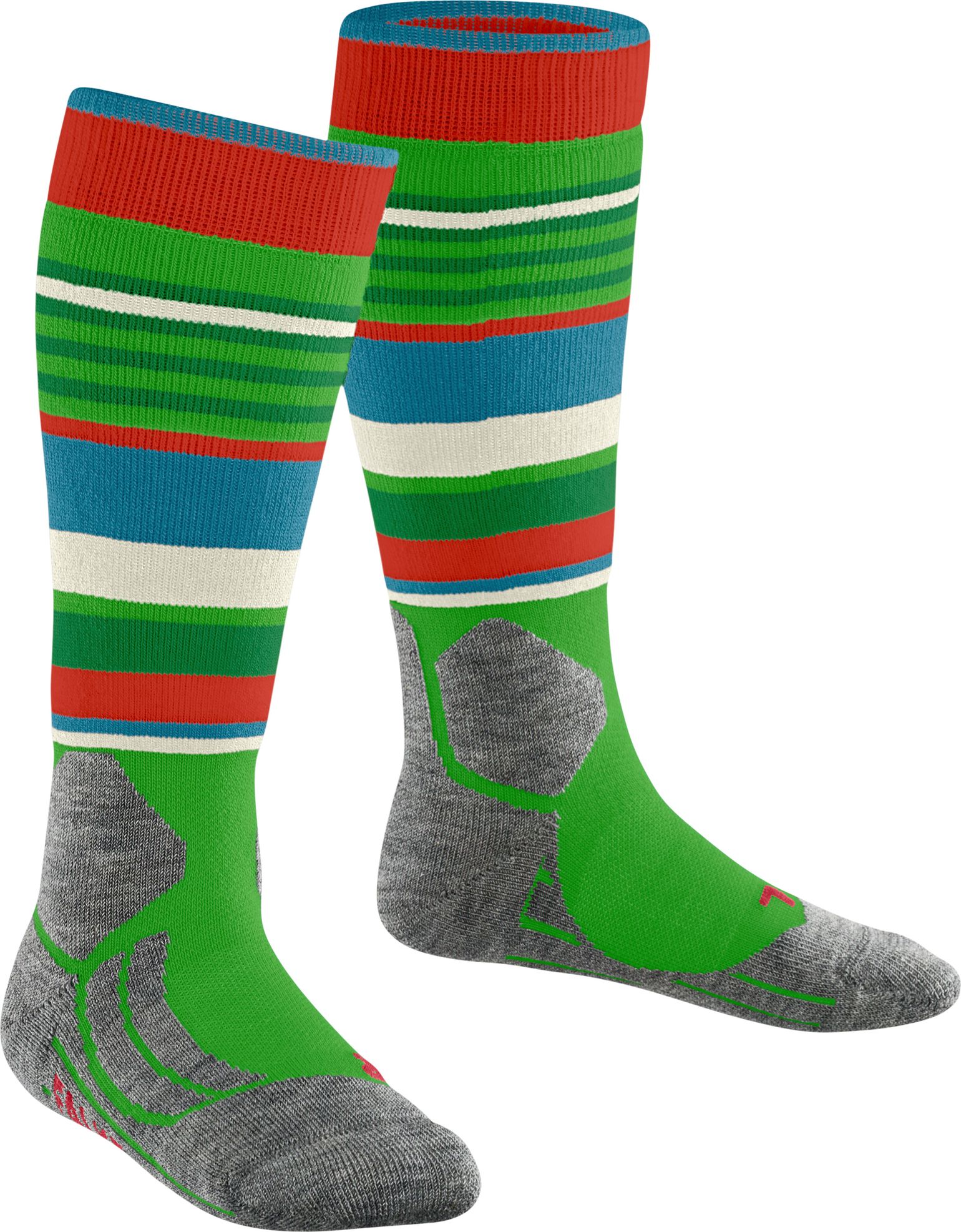Falke Kids' Falke Sk2 Stripes Intermediate Skiing Knee-High Socks Vivid Green