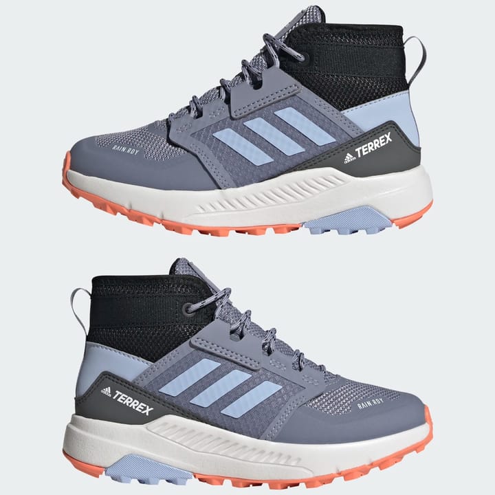 Adidas Kids' Terrex Trailmaker Mid RAIN.RDY Hiking Shoes Silvio/Bludaw/Cblack Adidas