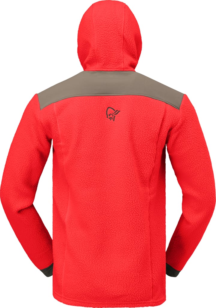 Norrøna Men's Trollveggen Warm3 Zip Hood Flame Scarlet Norrøna