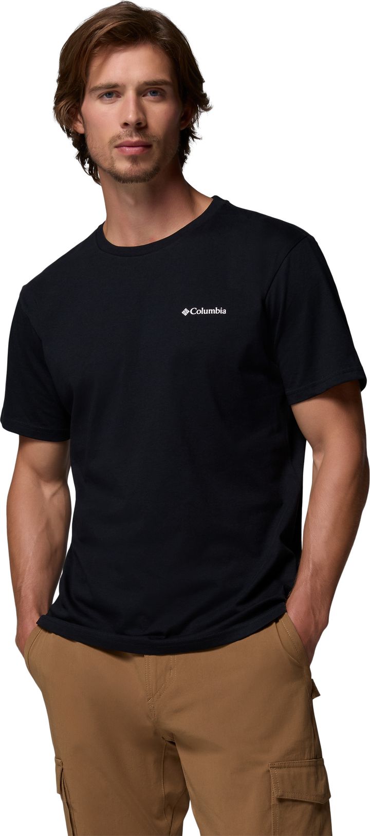 Columbia Men's CSC Basic Logo Short Sleeve Black/LC CSC Branded Graphic Columbia