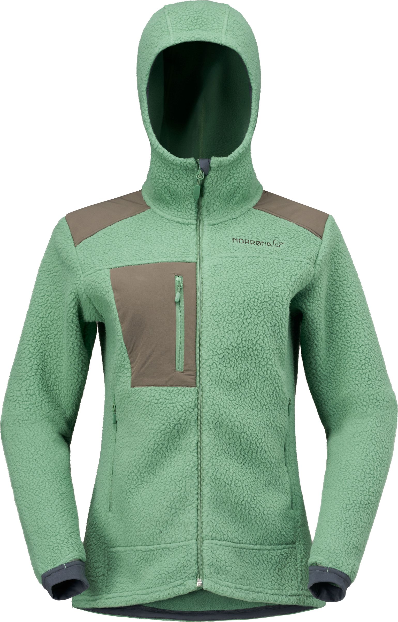 Norrøna Women's Trollveggen Warm3 Zip Hood Dark Ivy