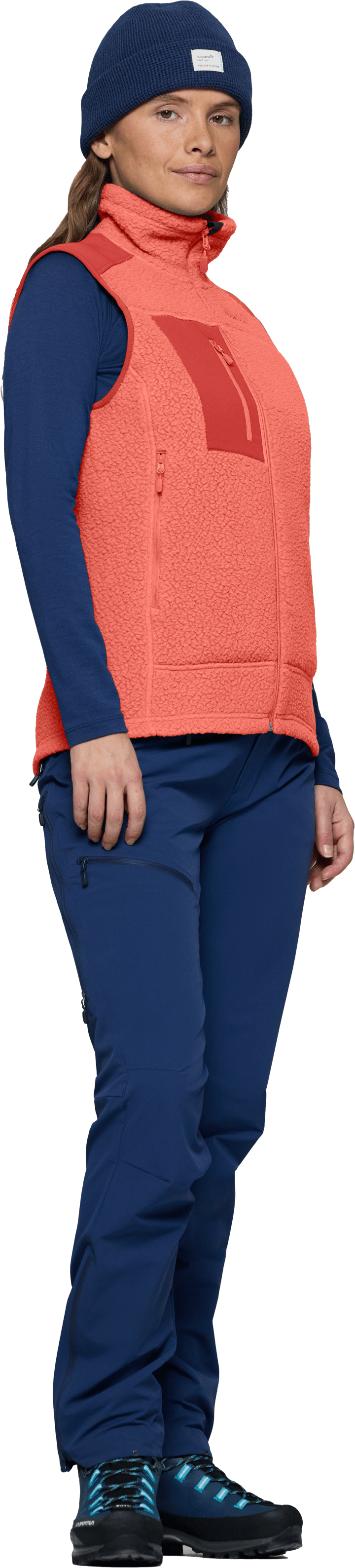 Norrøna Women's Trollveggen Warm3 Vest Deep Sea Coral/baked Apple Norrøna