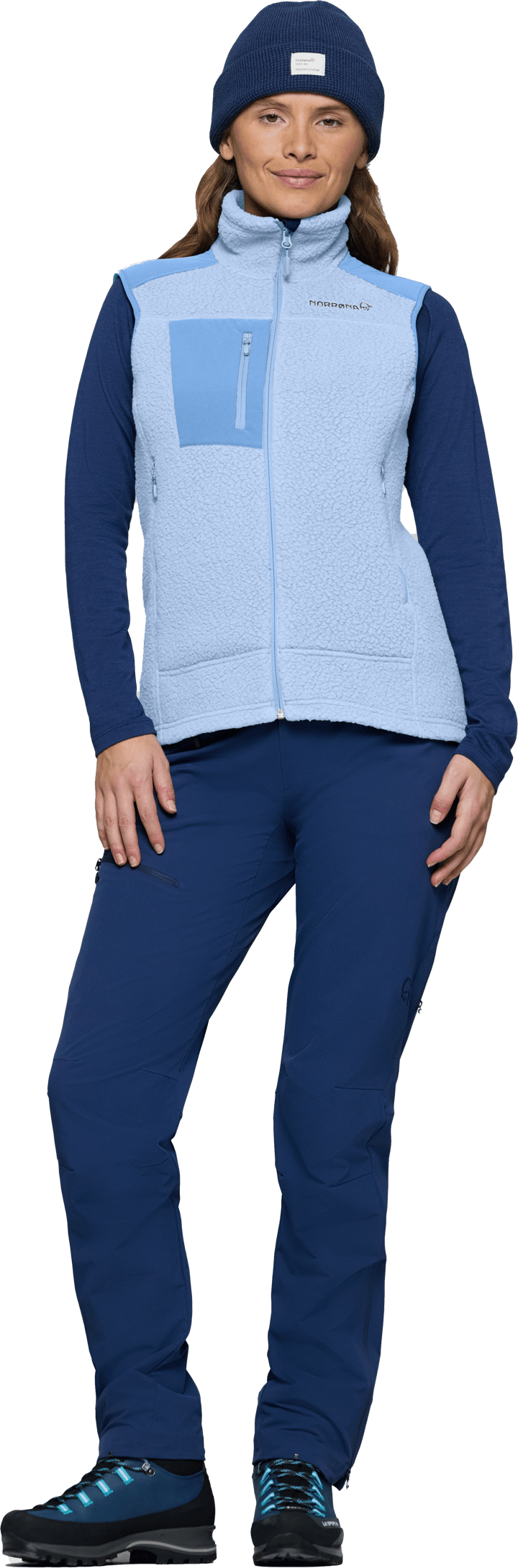 Norrøna Women's Trollveggen Warm3 Vest Cashmere Blue/allure Norrøna