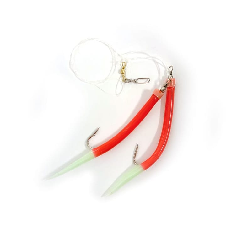 Fladen Fladen Gummi Mac- Red Lumi Tail Rig Fladen Fladen Fladen Gummi Mac- Red Lumi Tail Rig Fladen