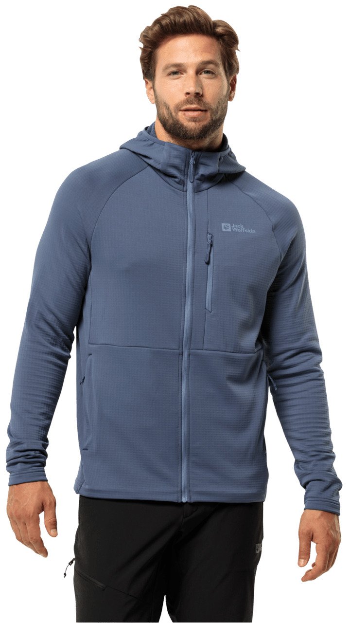 Jack Wolfskin Men's Kolbenberg Hooded Full Zip Evening Sky Jack Wolfskin Jack Wolfskin Men's Kolbenberg Hooded Full Zip Evening Sky Jack Wolfskin