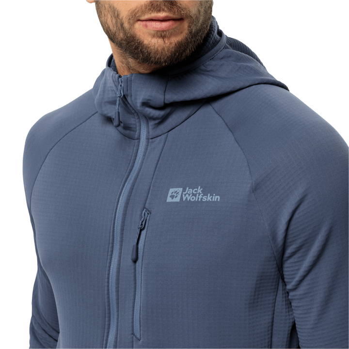 Jack Wolfskin Men's Kolbenberg Hooded Full Zip Evening Sky Jack Wolfskin Jack Wolfskin Men's Kolbenberg Hooded Full Zip Evening Sky Jack Wolfskin