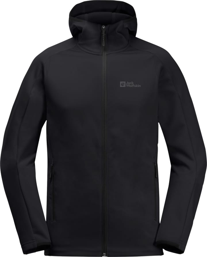 Jack Wolfskin Men's Alpgrat Hooded Full Zip Black Jack Wolfskin Jack Wolfskin Men's Alpgrat Hooded Full Zip Black Jack Wolfskin