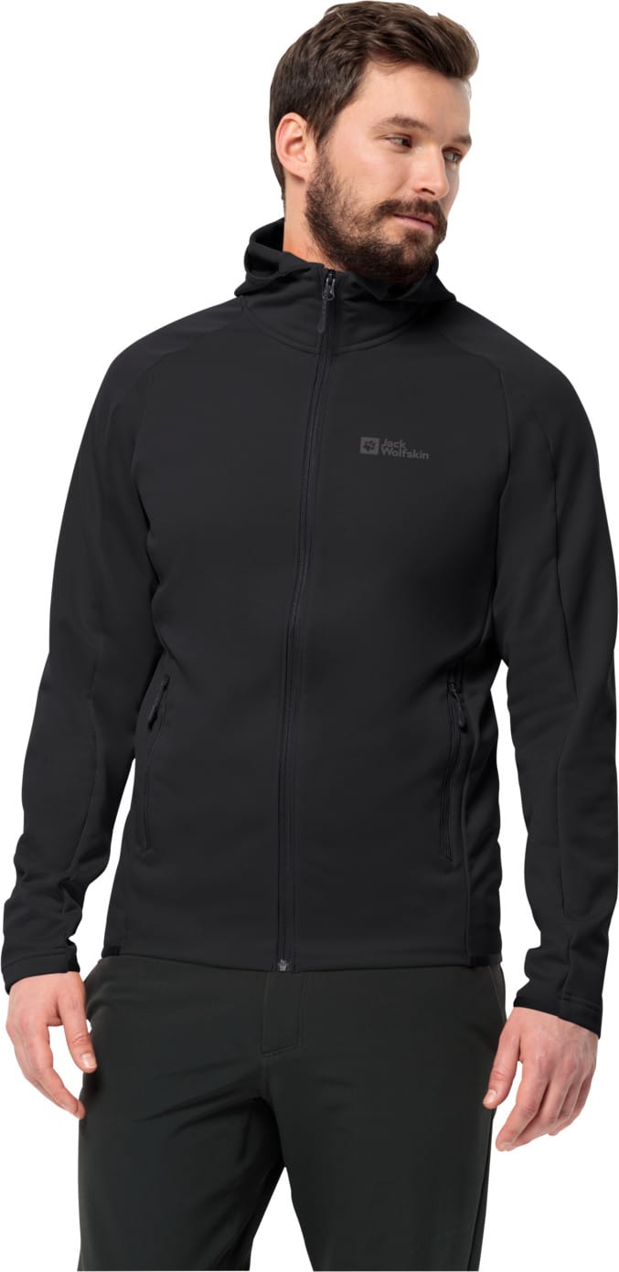 Jack Wolfskin Men's Alpgrat Hooded Full Zip Black Jack Wolfskin