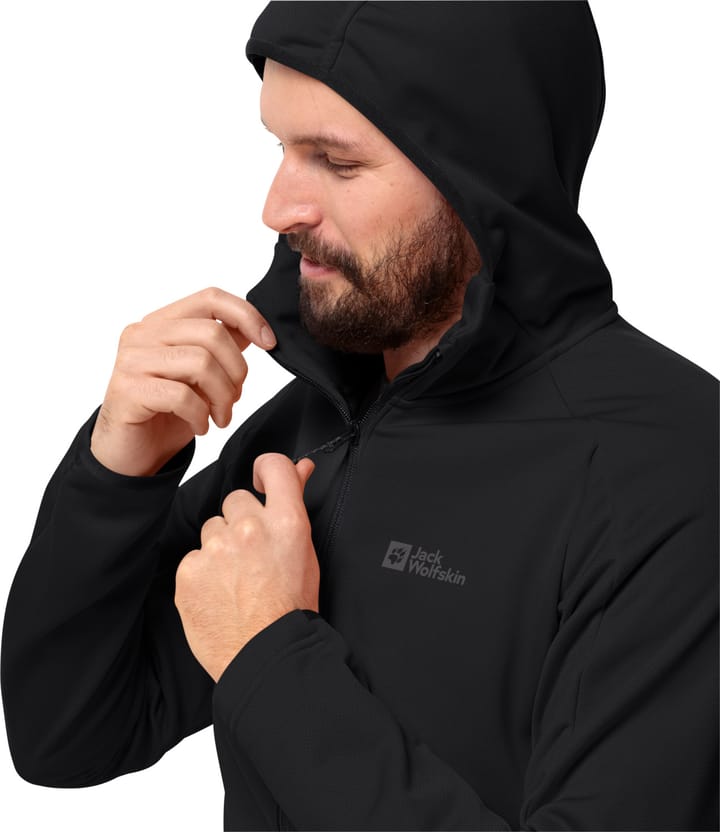 Jack Wolfskin Men's Alpgrat Hooded Full Zip Black Jack Wolfskin