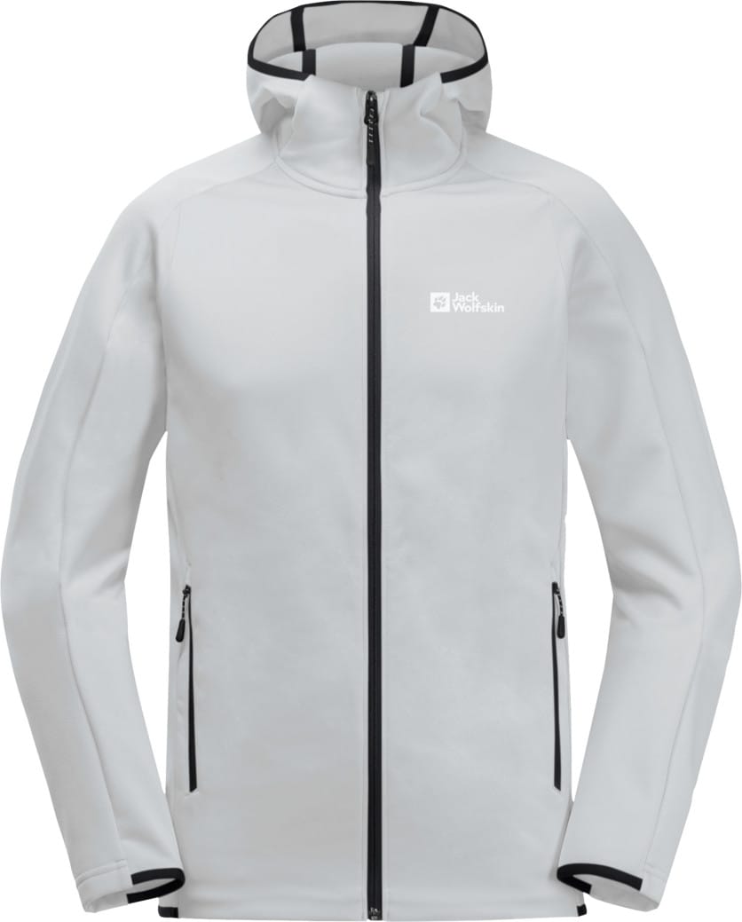 Jack Wolfskin Men's Alpgrat Hooded Full Zip Cool Grey