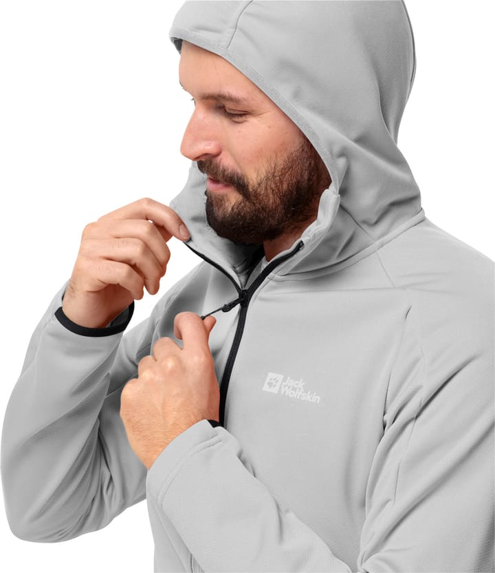 Jack Wolfskin Men's Alpgrat Hooded Full Zip Cool Grey Jack Wolfskin